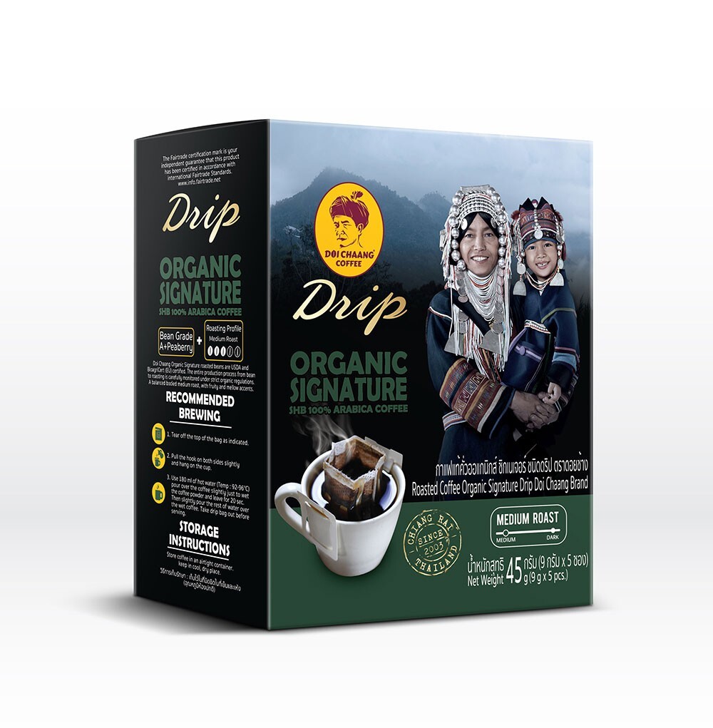 Doi Chaang Coffee Drip organic signature 1 box is 9gramsx5 pcs