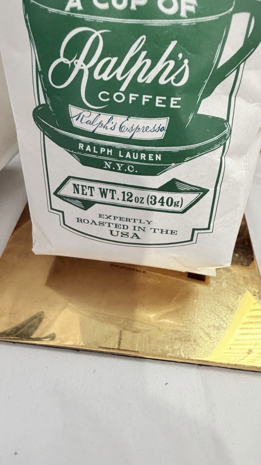 RALPH’S Ralph Lauren COFFEE Espresso Medium roast Ground Powder Coffee 12oz 340G