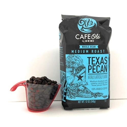Cafe Ole Texas Pecan Whole Bean Coffee (3 Pack) Bundle Goodcook Coffee Measure