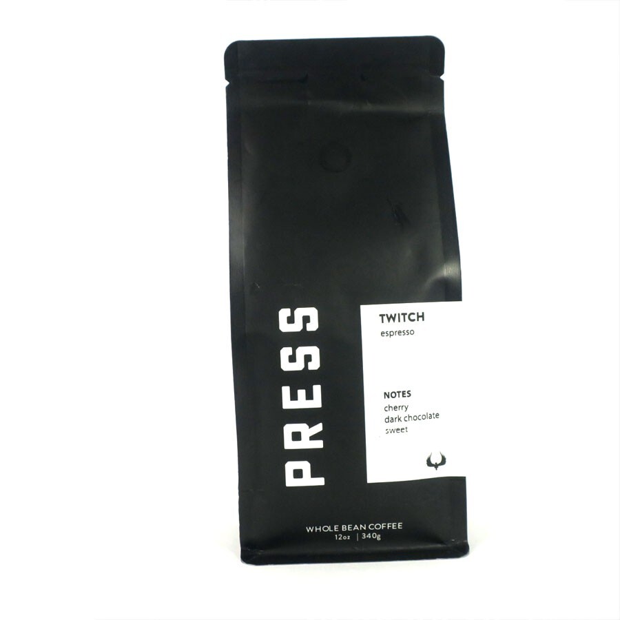 Press Twitch Espresso, Cherry, Dark Chocolate, Sweet, Whole Bean Coffee 12 oz