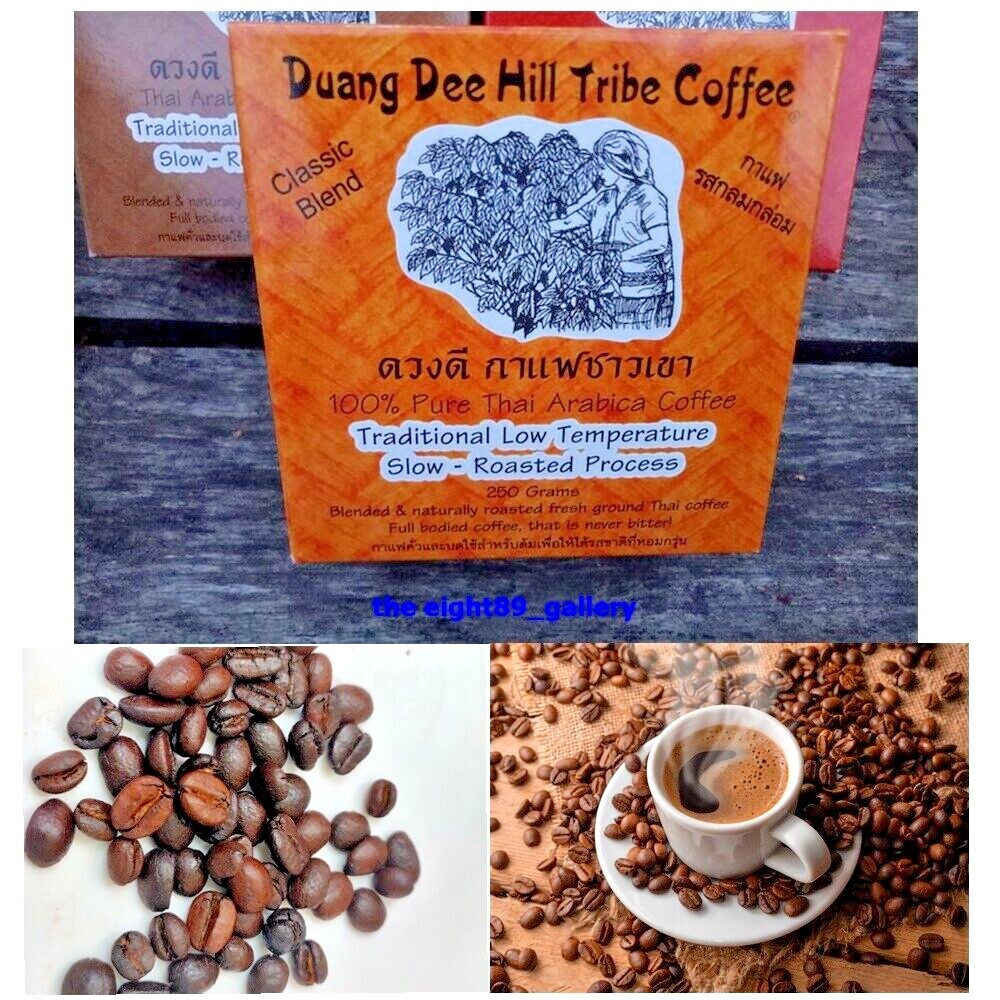 Coffee Arabica Bean Pure Fresh Duang Dee Hill Tribe Coffee Classic Blend 250g.