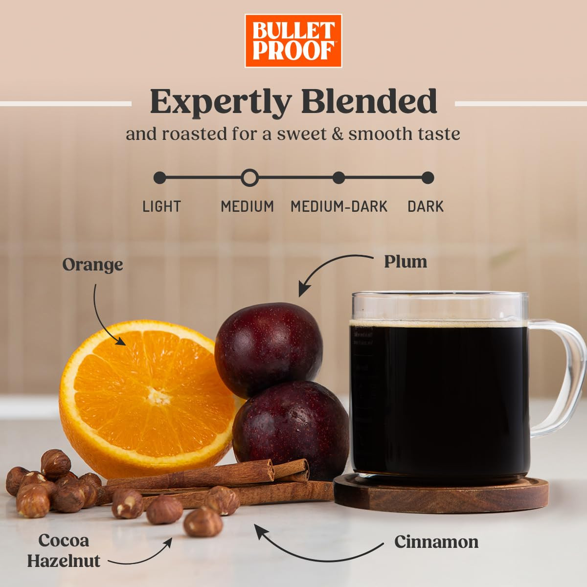 Original Medium Roast Whole Bean Coffee, 12 Ounces, Clean Coffee Tested for Toxi