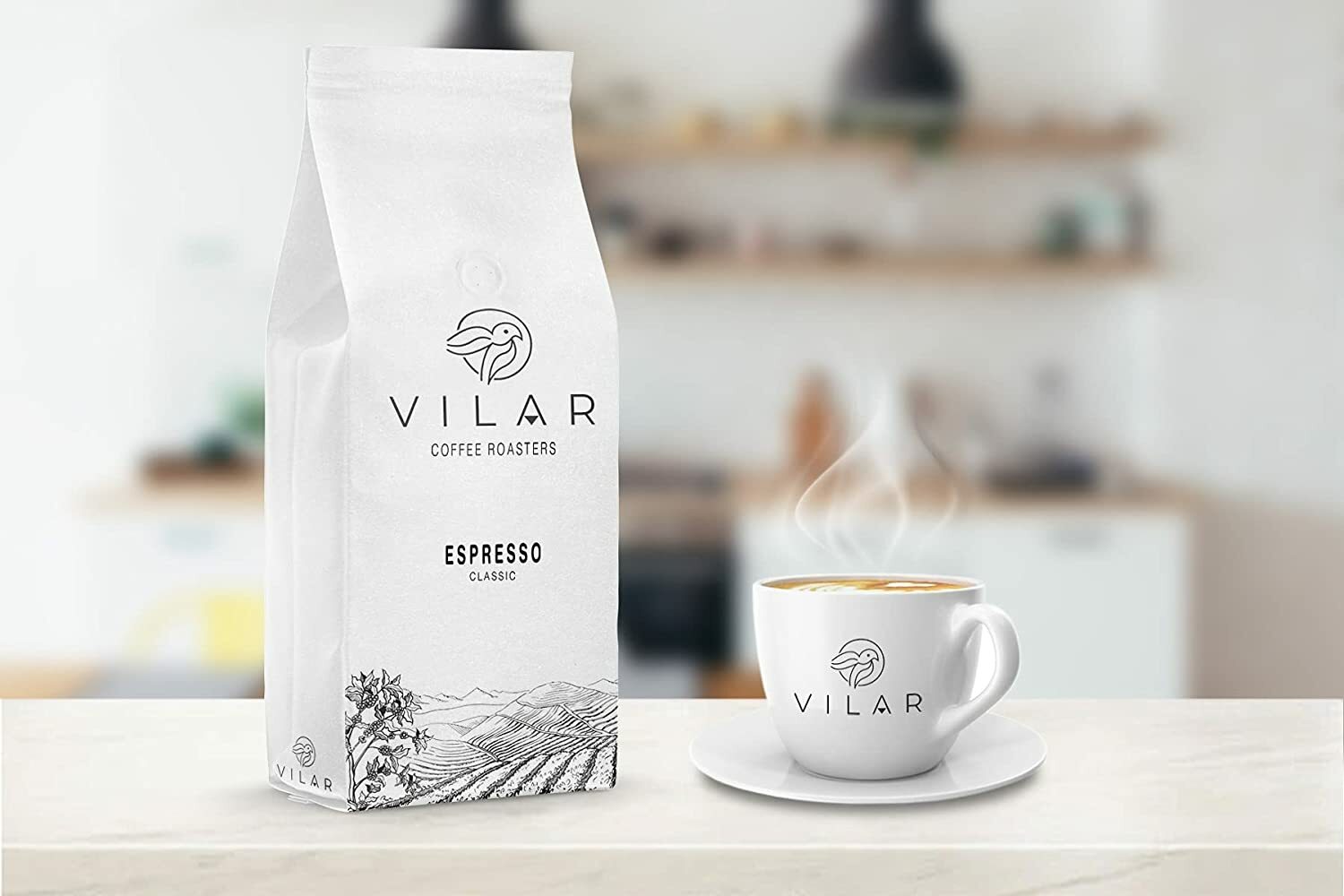 1 Kg , 2.2 Lb Vilar Espresso Coffee Beans Medium or Dark Roast – Classic Blend