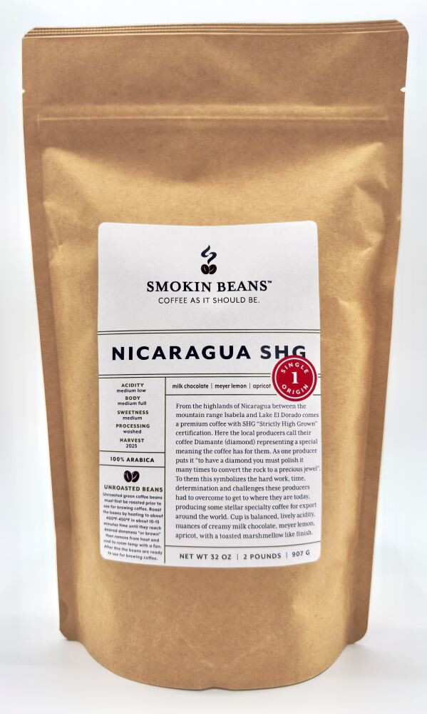 2lb/40lb – Nicaragua – Specialty Grade – Premium Unroasted Green Coffee Beans