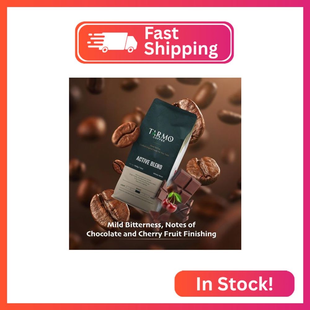 TARMO – ACTIVE BLEND | Low Acid ARABICA & ROBUSTA BLEND Whole Bean Coffee | Spec