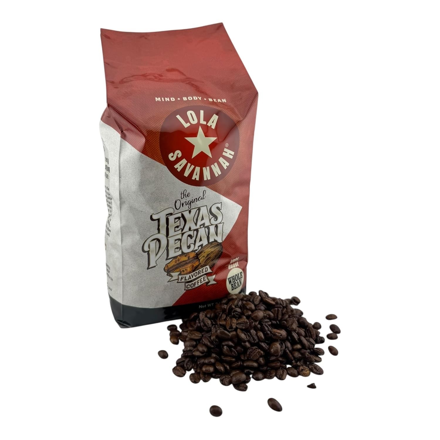 Indulge in Texas Pecan Whole Bean Coffee – 2lb of Gourmet Caffeinated Delights