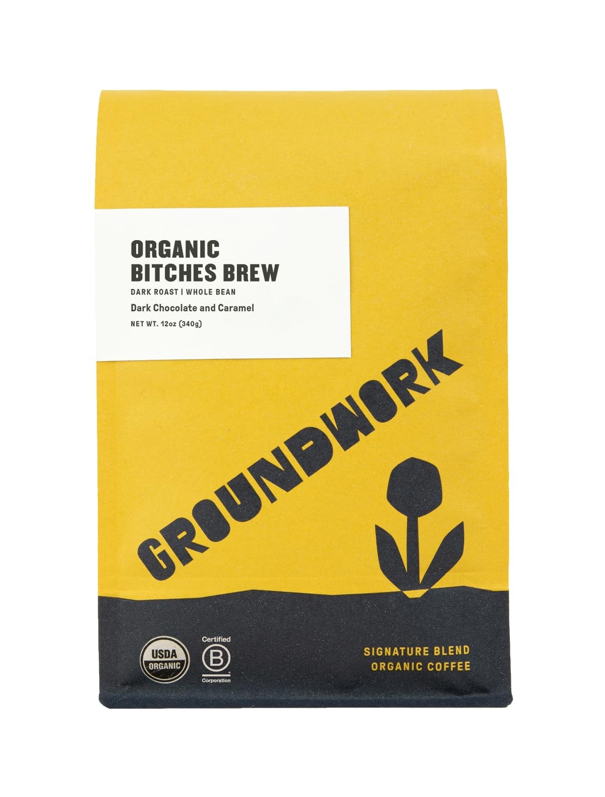 B*tches Brew Whole Bean Coffee Dark Roast Blend – USDA Organic Signature Blen…