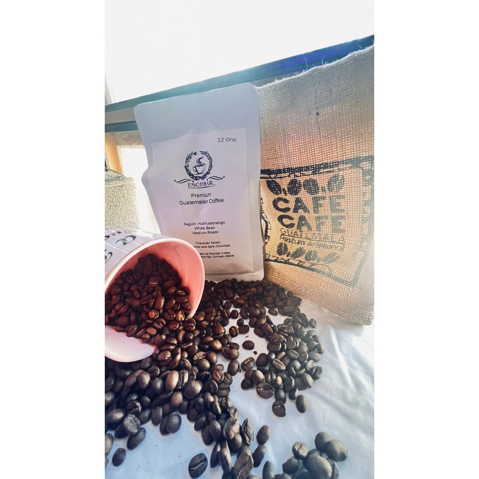 Guatemalan Coffee Beans Huehuetenango | Medium Roast Whole Bean Coffee | 12 oz