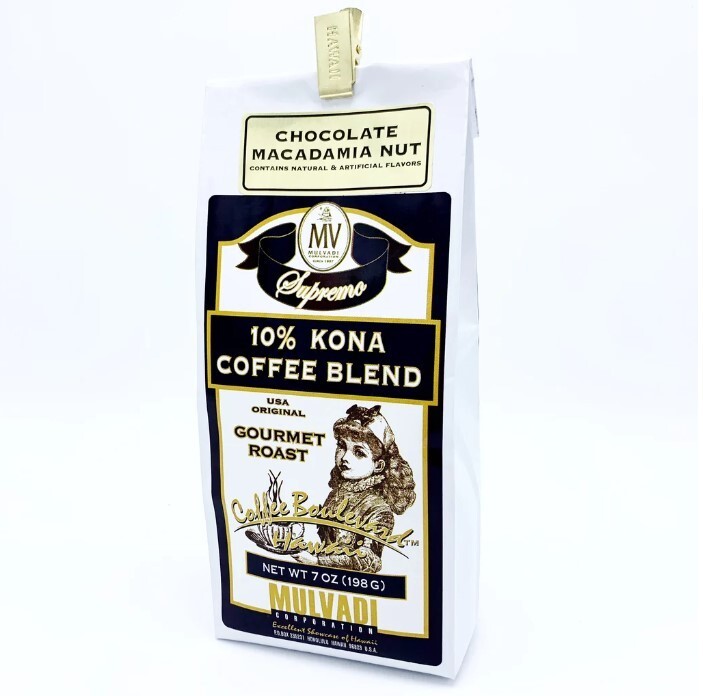 FIVE Hawaii Coffee Mulvadi 10% KONA BLEND COFFEE CHOCOLATE MACNUT GROUND
