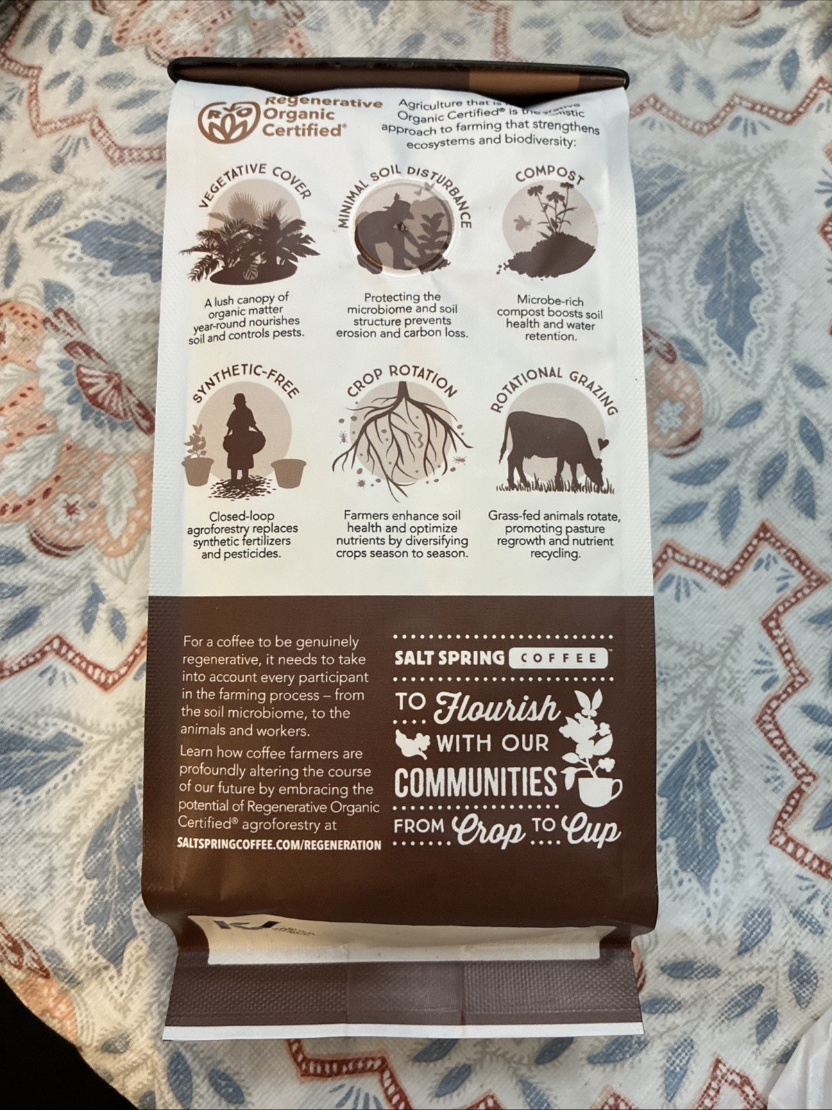 Salt Spring Organic Fair Trade French Roast Whole Bean Coffee – 12 Ounce