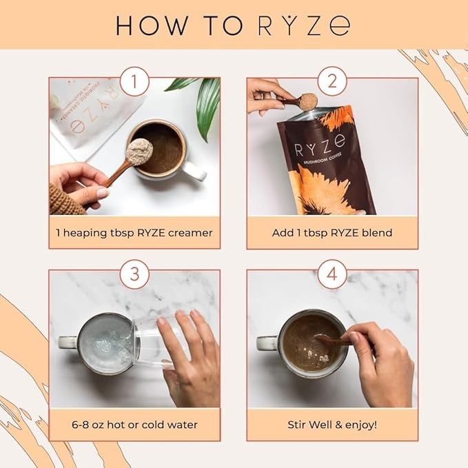 Ryze Mushroom Coffee Brown