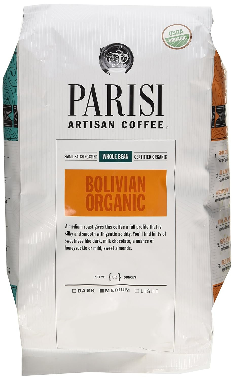 Coffee 32 Oz., Bolivian Organic, Whole Bean