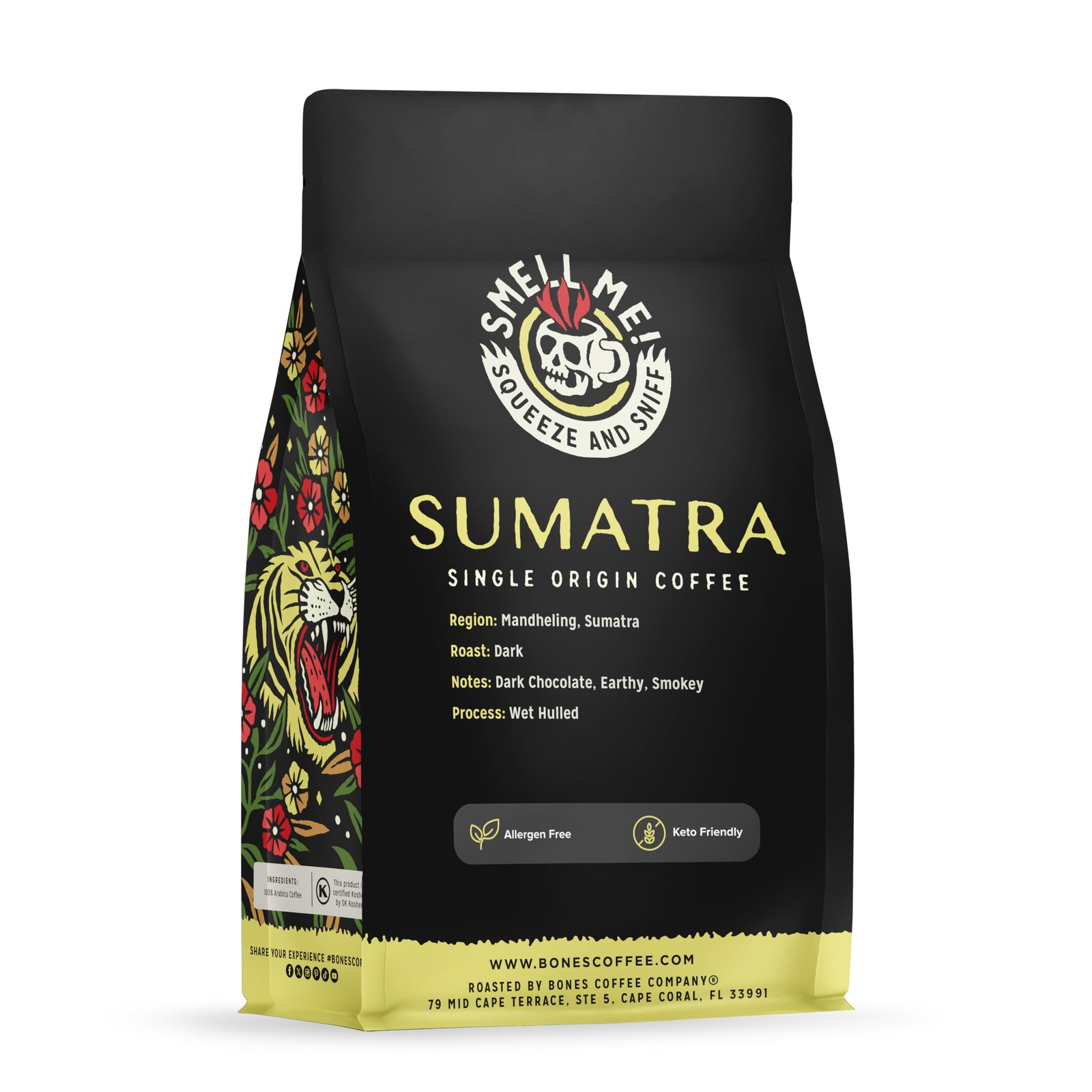 Sumatra Single-Origin, Dark Chocolate, Smoky Earthy Notes, Whole Coffee Beans…