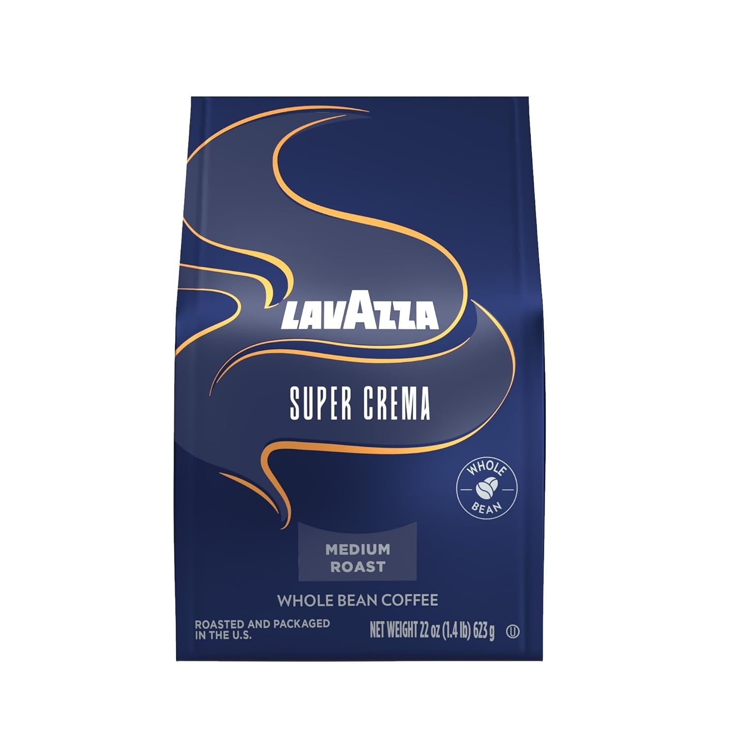 Super Crema Whole Bean Coffee, 22 oz – Smooth Hazelnut and Brown Sugar Flavor