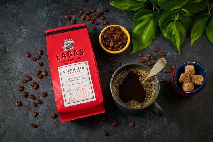 Lacas Coffee Company 4 count Colombian Supremo Medium Fine 12 oz.