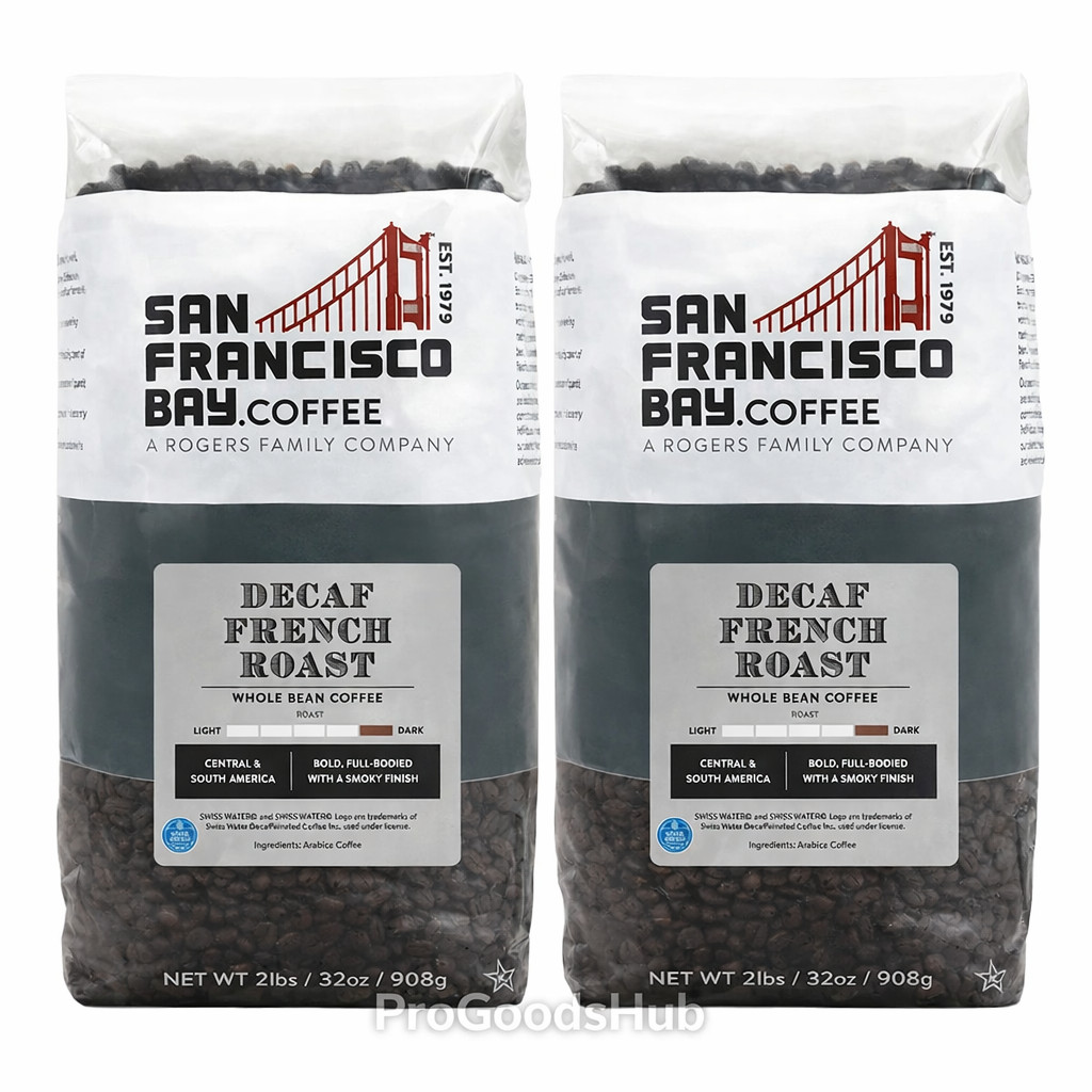 San Francisco Bay DECAF French Roast Whole Bean Coffee 2 Lb, 2-Pack (TOTAL 4LB)