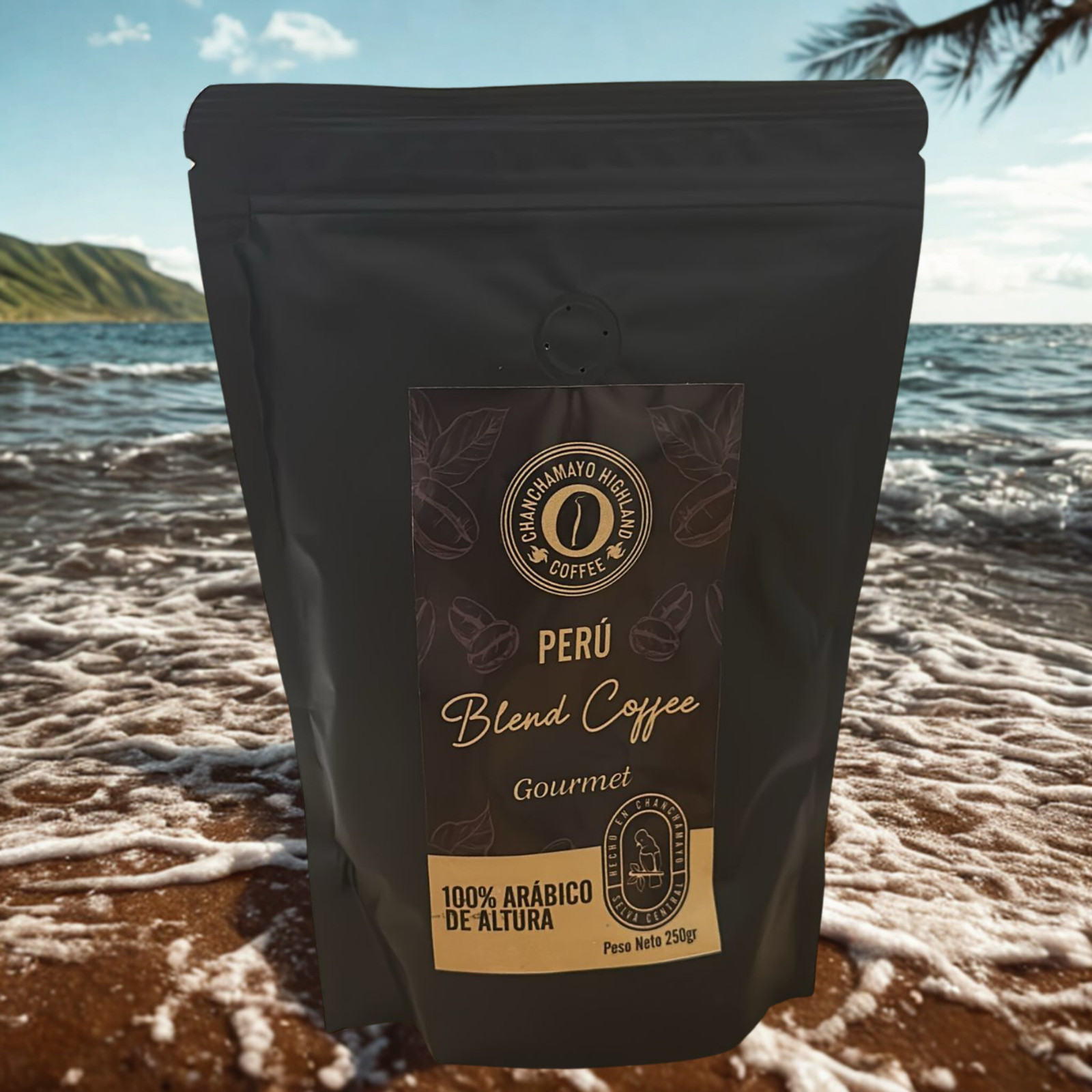 250g Peru Blend Coffee Roasted Bean Arabica Gourmet Blend Home Flavor Fun Gift