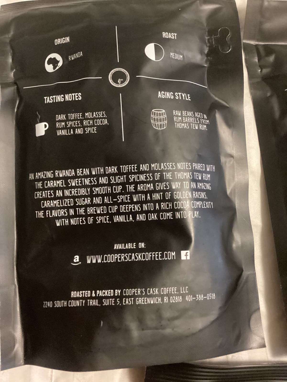 Coopers Cask Coffee Bourbon & Whiskey Barrel Aged Coffee Beans, Set /3 BB: 06/26