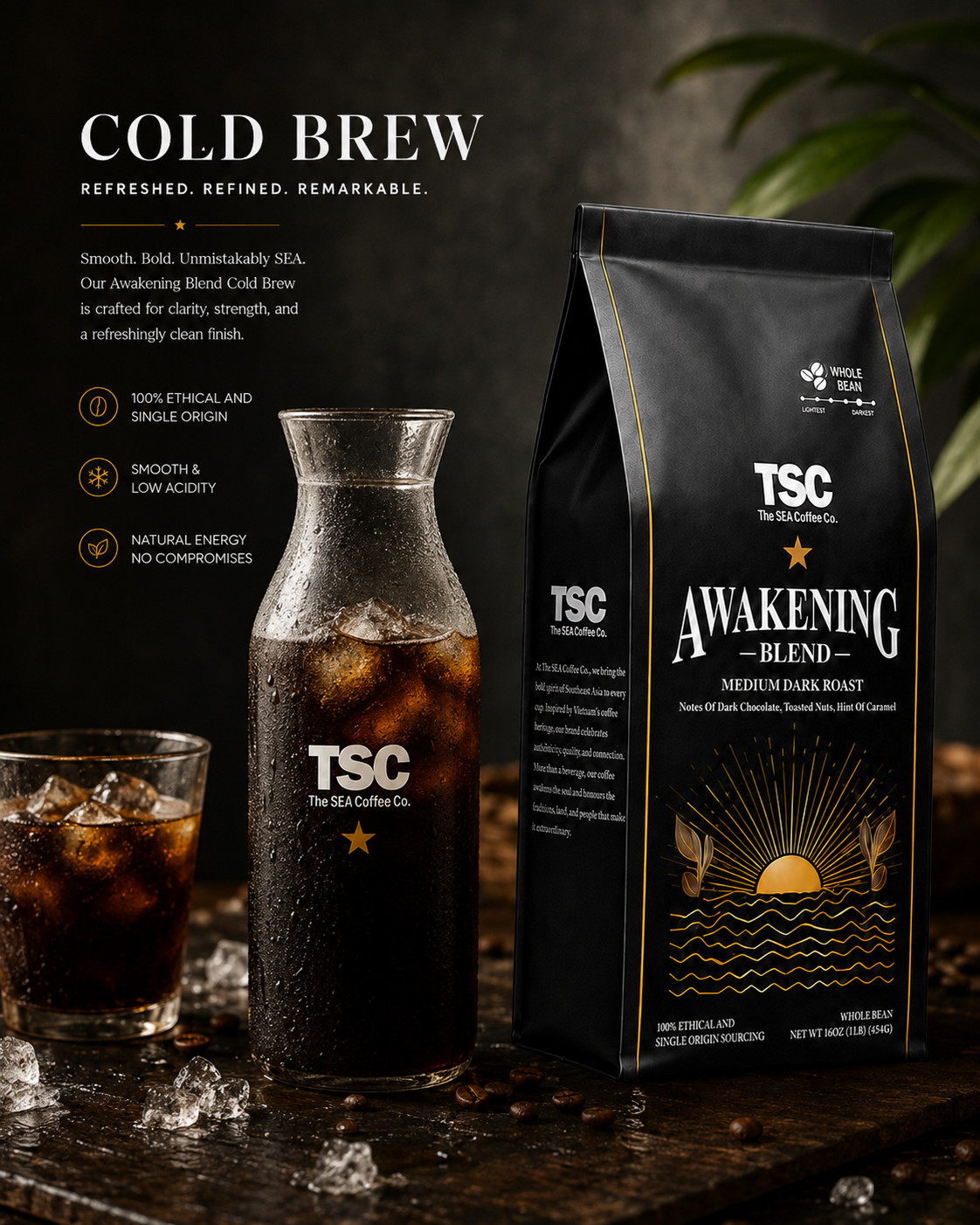 100% Vietnamese Coffee Specialty – Whole Bean Coffee – 1 Pound FRESH Roasted