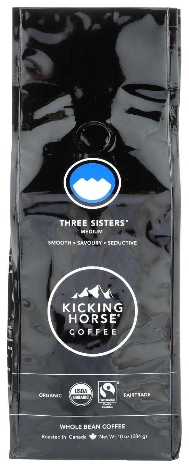 Kicking Horse Coffee Three Sisters Medium Roast Whole Bean Organic 10 Oz 6 Pack