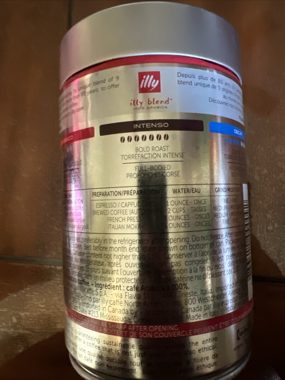 Illy Classico Classic Roast 100%Arabica Coffee Beans 8.8 Oz