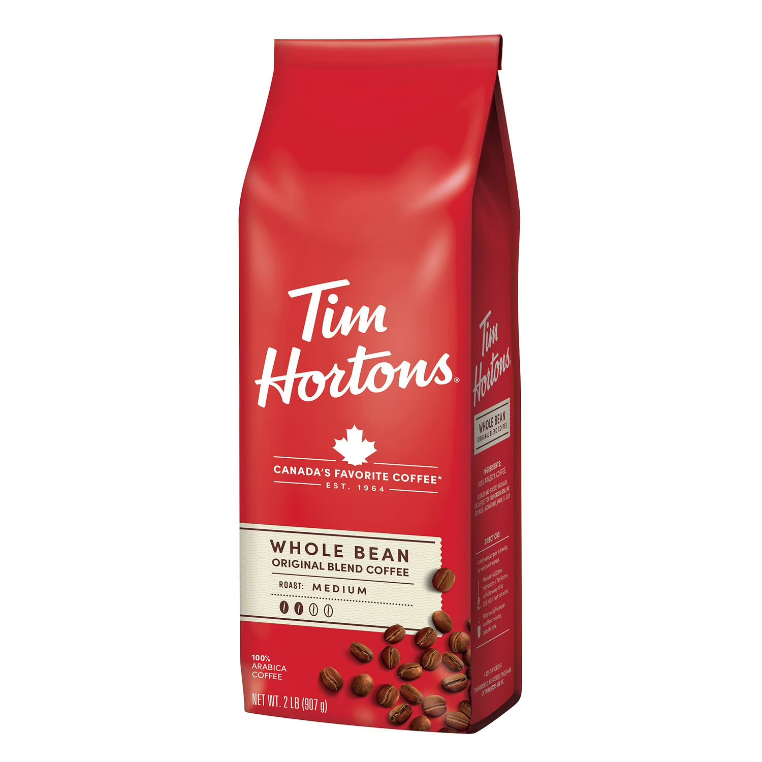 Tim Hortons Medium Roast Whole Bean Coffee, Original Blend (32 Ounce)