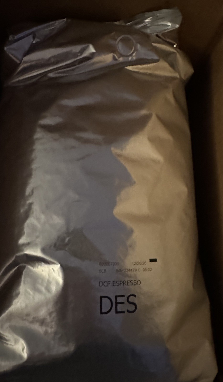 Starbucks 5lb Bag Decaf Espresso Beans Whole BB 12/20/2026 New Never Opened