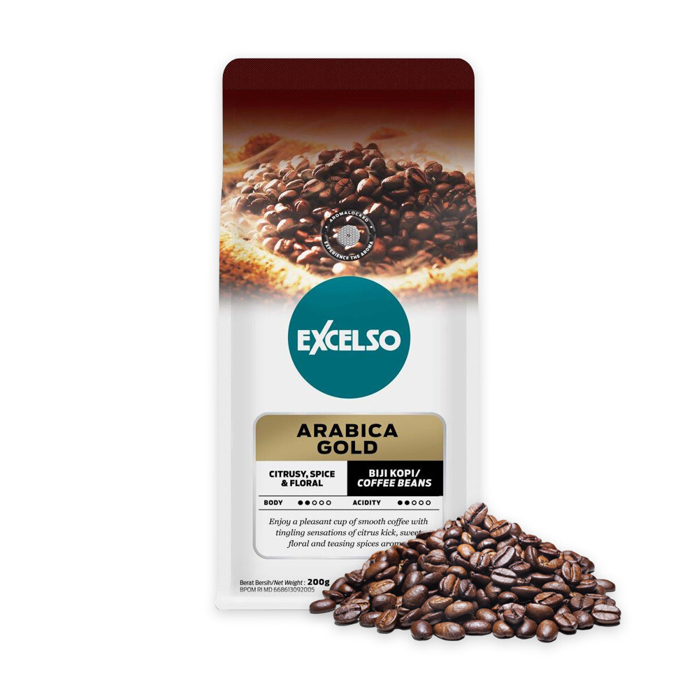 EXCELSO Indonesia Coffee Arabica Gold 200g Whole Beans or Ground Coffee