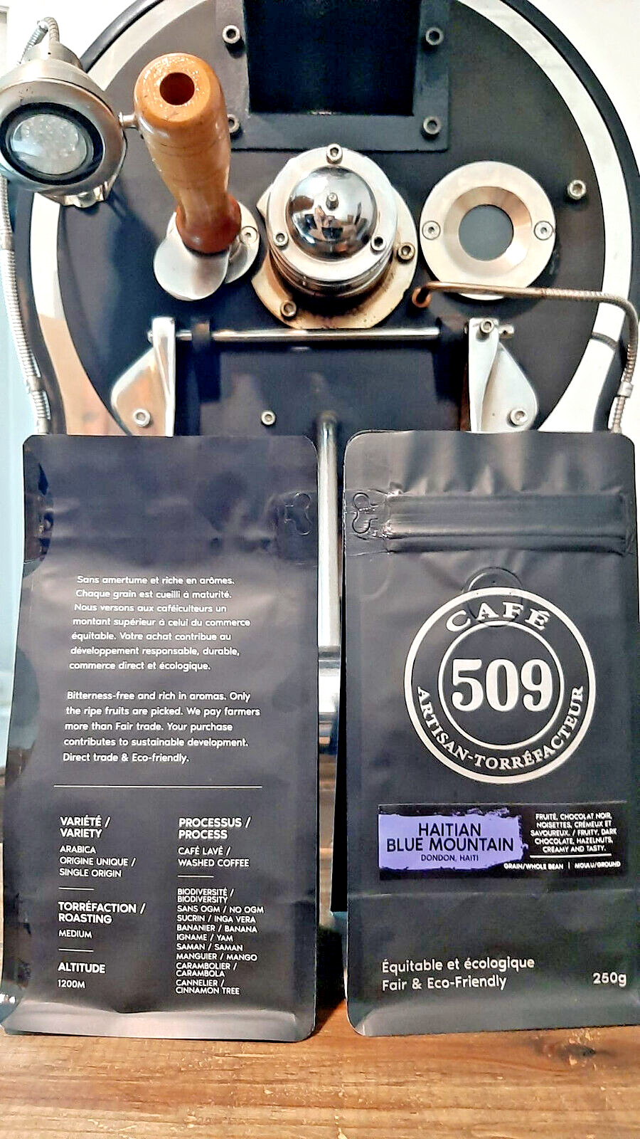 100% Haitian Blue Mountain Coffee Whole Bean Organic Medium Roast 8.8 oz Bag