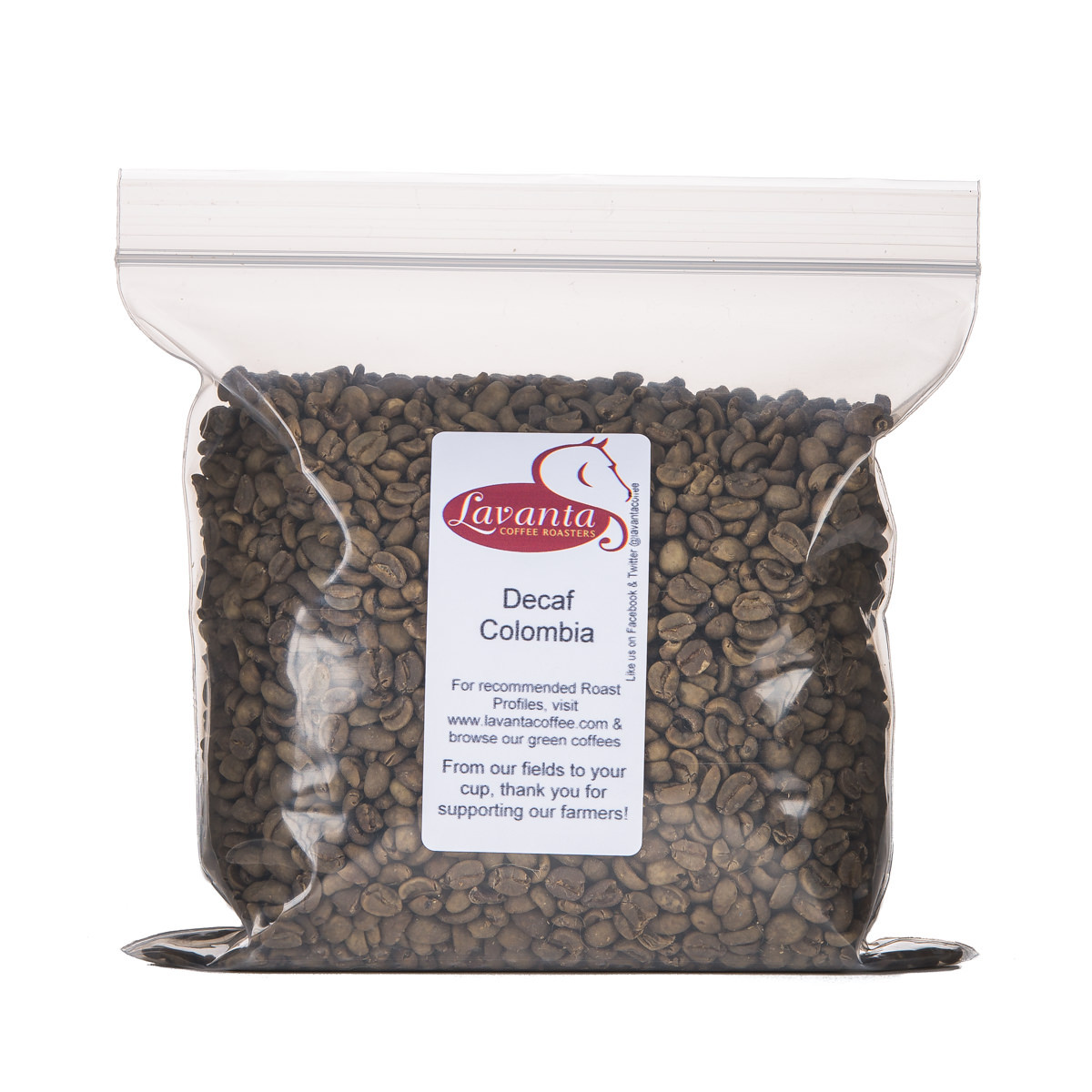 Lavanta Coffee Decaf Colombia Excelso Arabica Green or Roasted Coffee