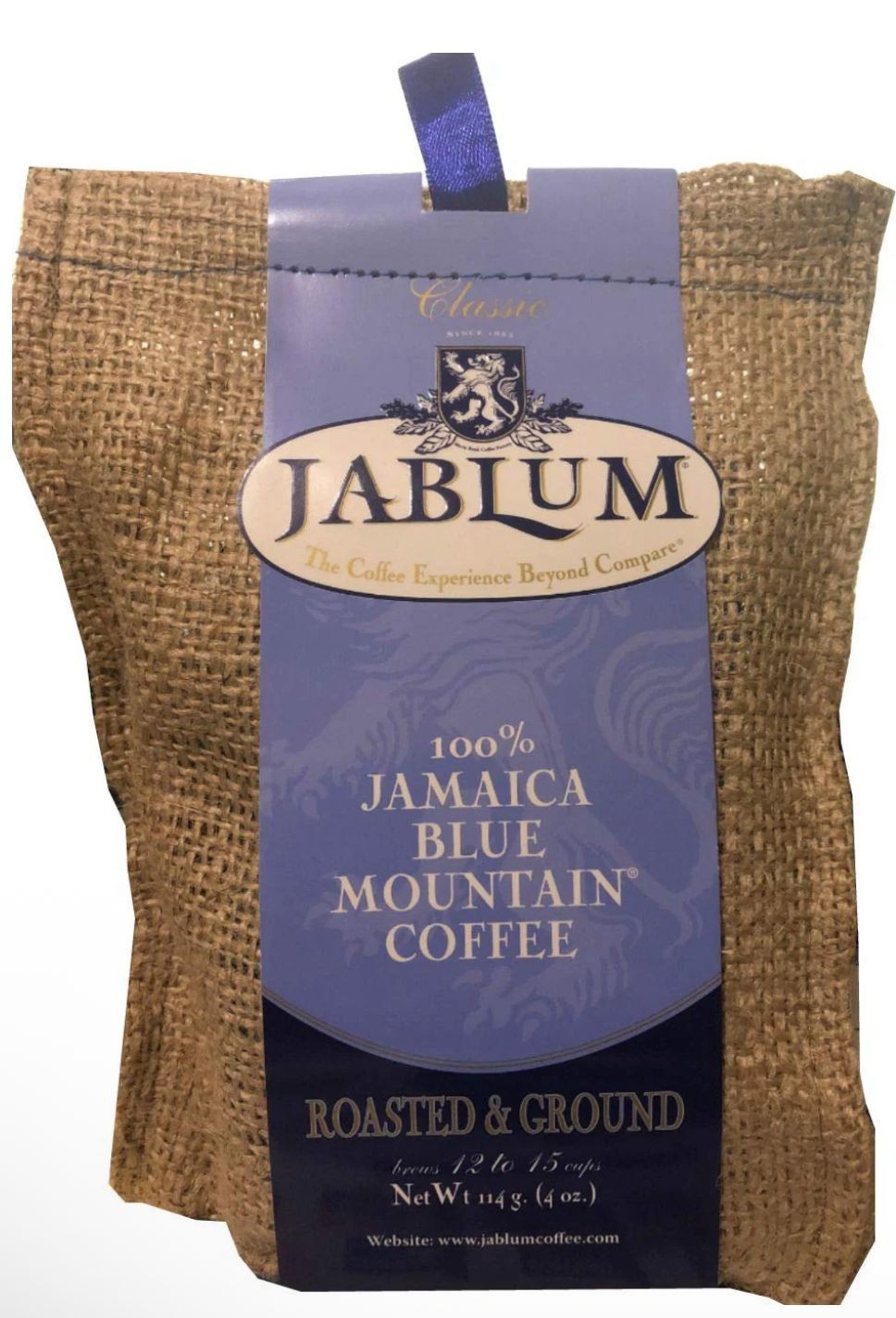 Jablum Jamaica Blue Mountain Coffee, Roasted & Ground, 113g