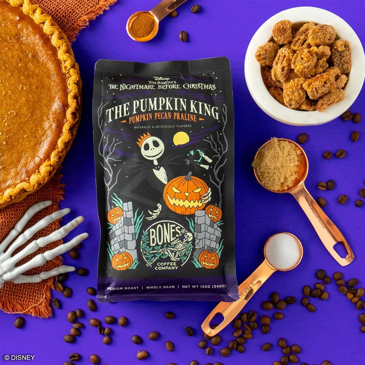 Bones Coffee Company The Nightmare Before Christmas Pumpkin King Flavored Cof…