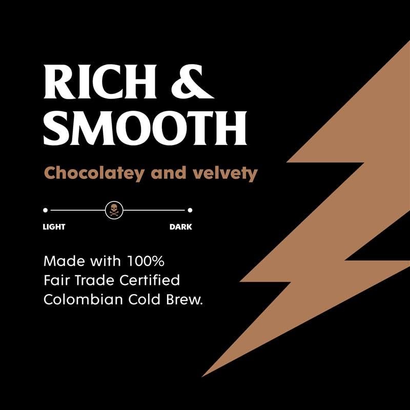 Death Wish Coffee Mocha Cold Brew Latte, Fair Trade, 12 Pack