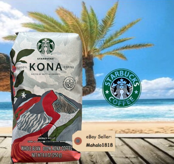 💕☕ Starbucks 100% Kona Coffee Whole Bean Coffee 8.8oz Bag LOWEST PRICE!!