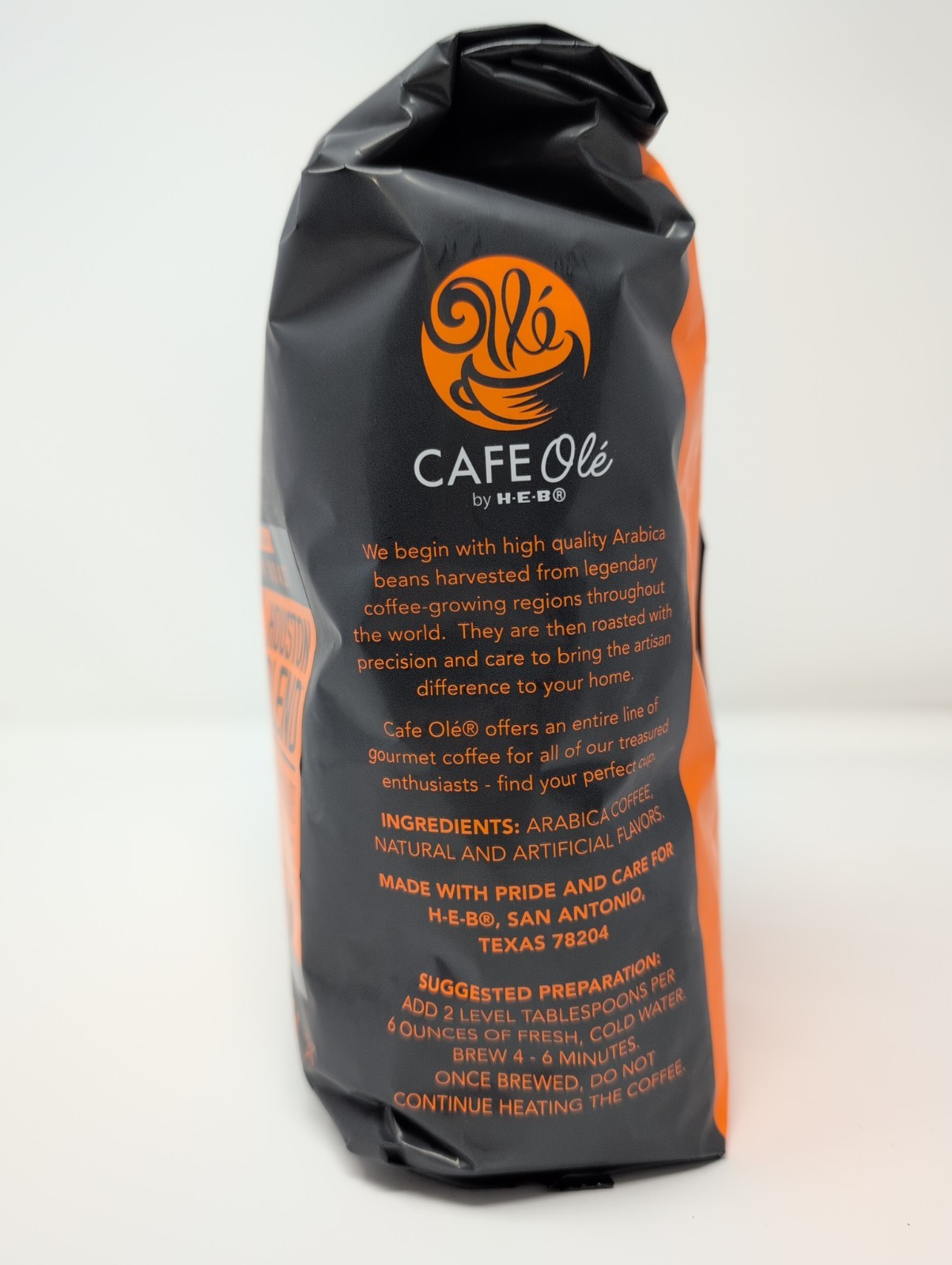 Cafe Ole by HEB Houston Blend Medium Roast Whole Bean Coffee 2 Pound Bag