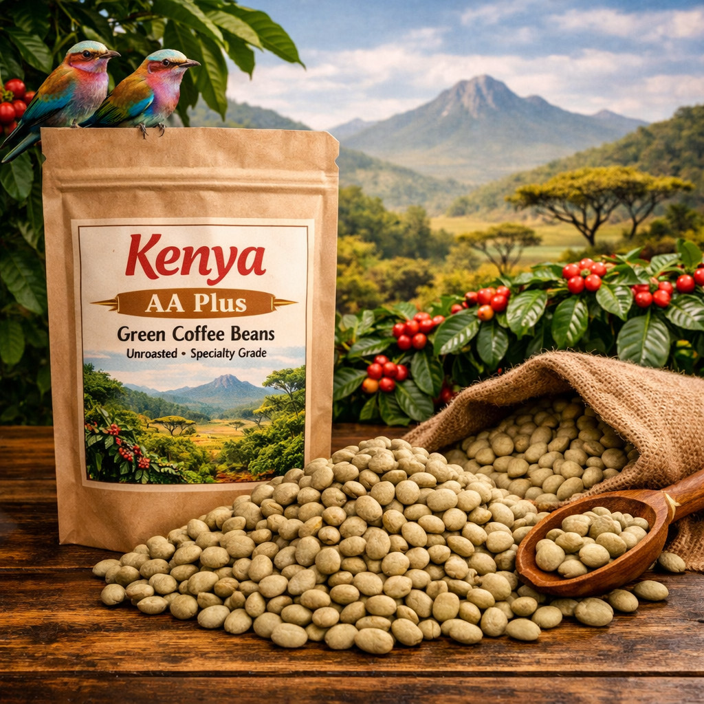 Kenya Green Coffee Beans – AA Grade – Premium Unroasted – Bright and fruity