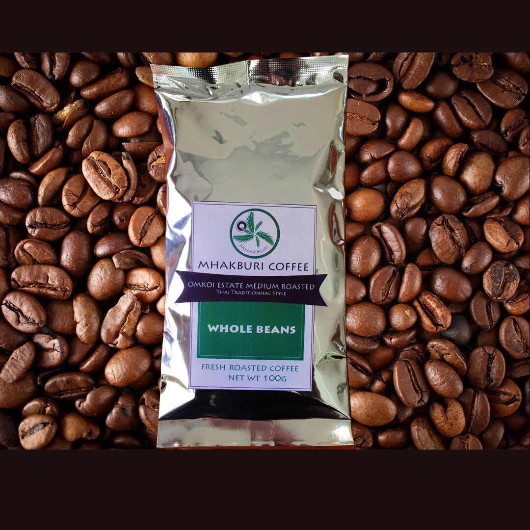 10x MHAKBURI COFFEE “OMKOI ESTATE” 100% Arabica Roasted from Thailand WholeBeans