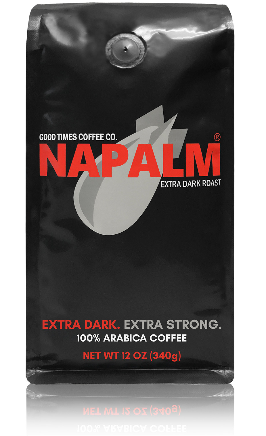Napalm Coffee, EXTRA DARK ROAST, Ground Bagged Coffee 100% Arabica, 12 Ounce Bag