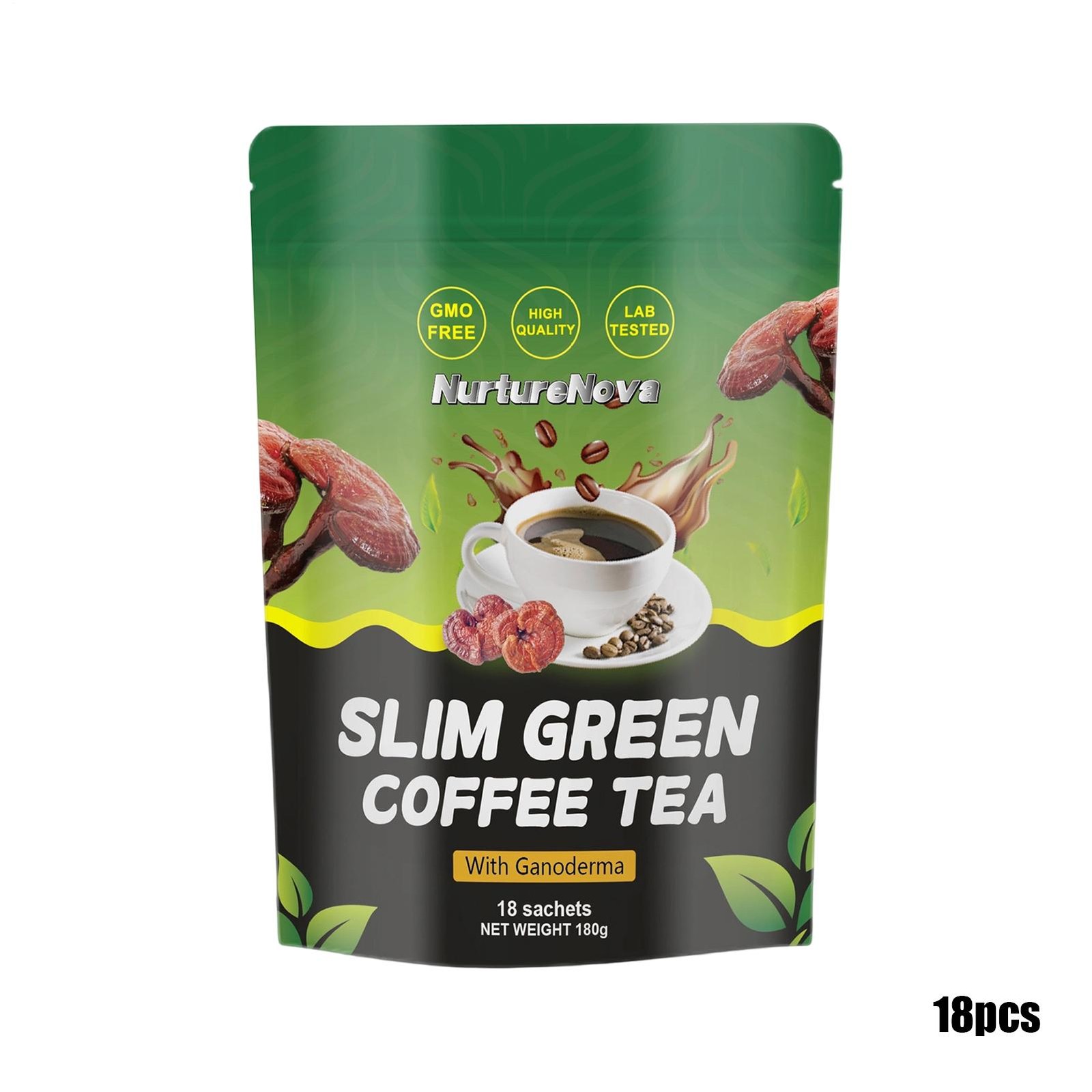 SLIM Green Coffee Ganoderma WEIGHT LOSS Control Detox Tea – USA Seller 18 Pcs