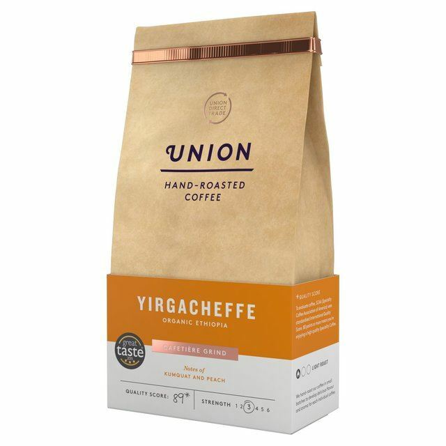 Union Coffee Organic Light Roast Cafetiere Grind – Yirgacheffe Ethiopia – 200g