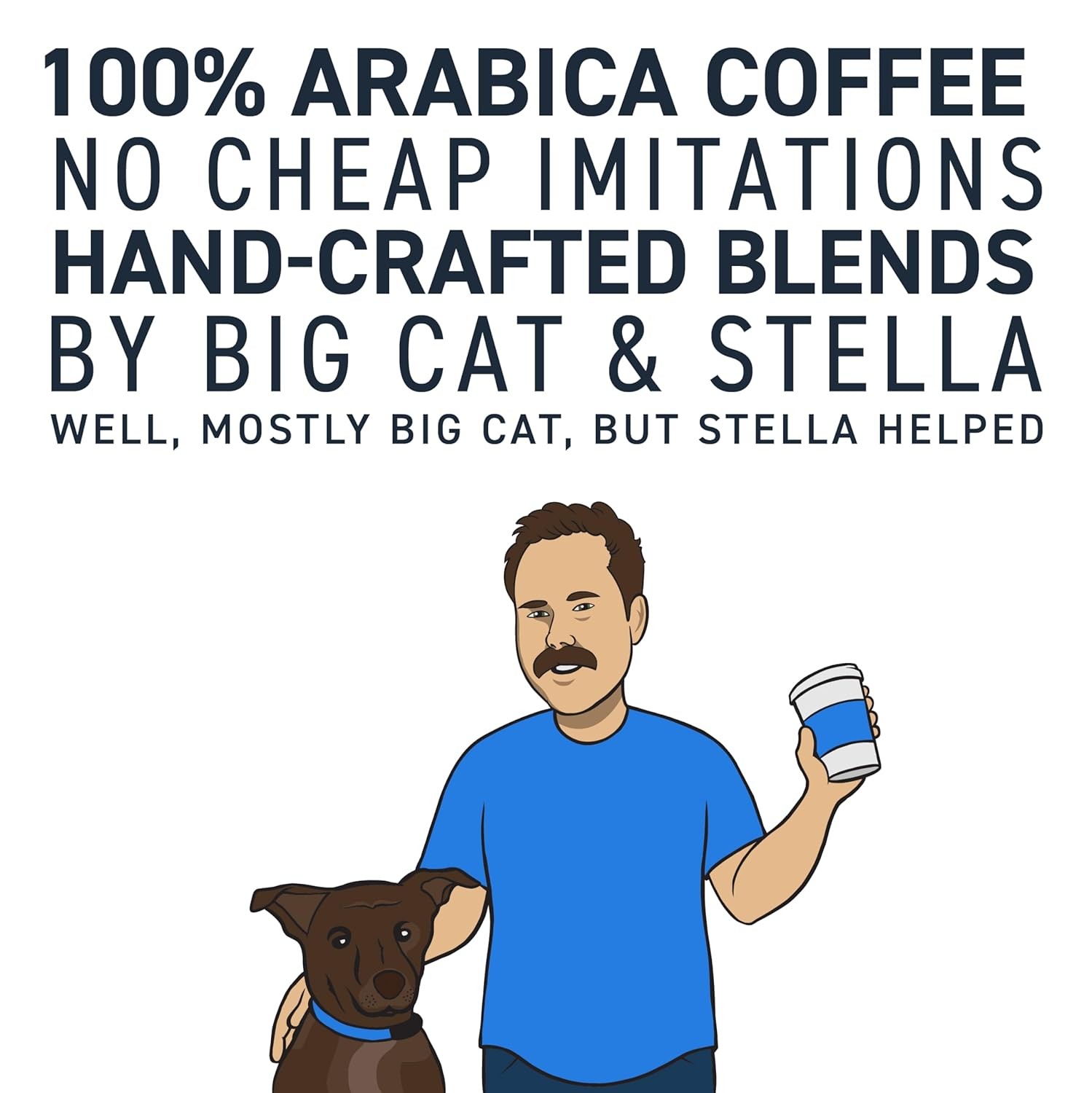 Whole Bean Coffee Big Cat Blend Medium Roast Caramel Hazelnut Fruity Notes