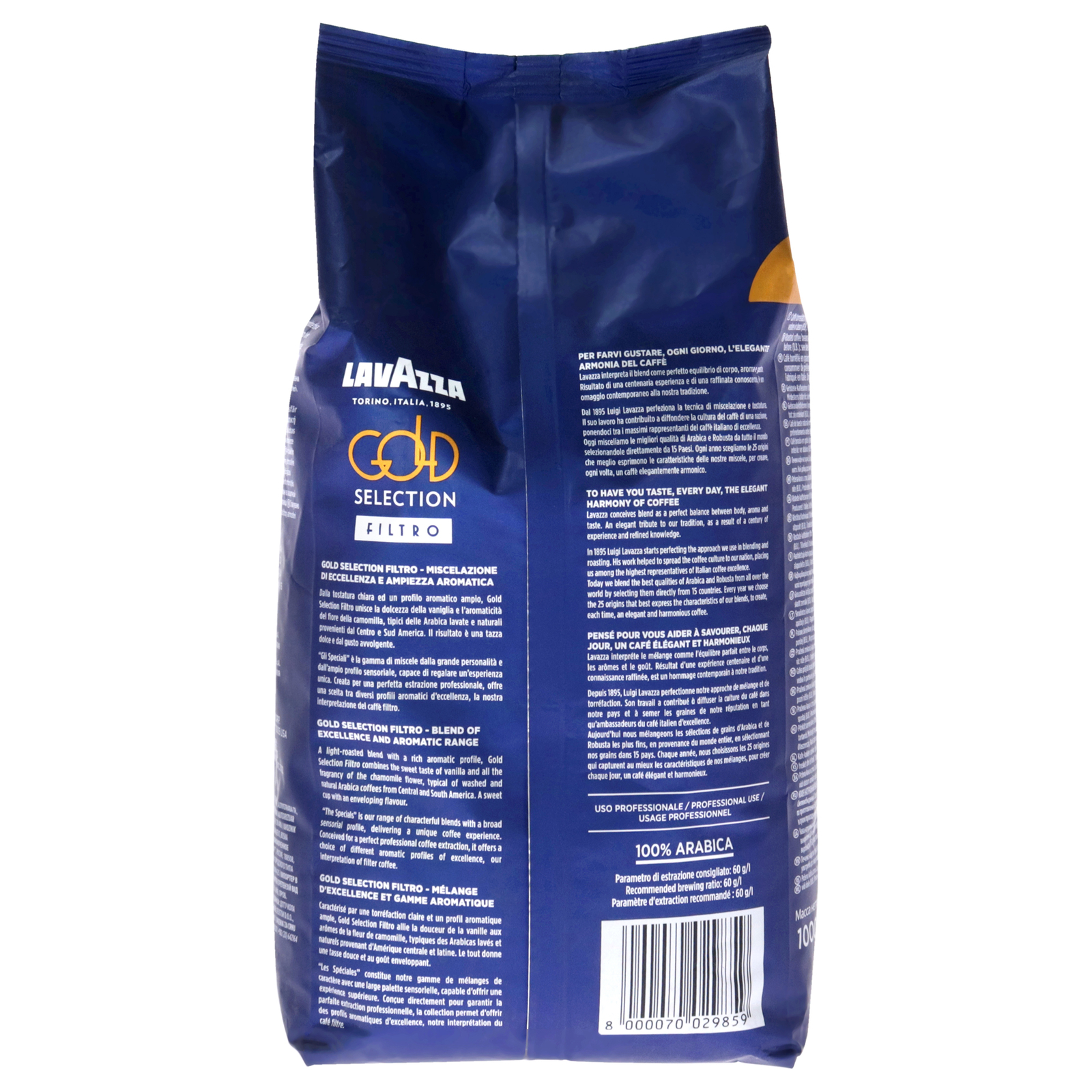 Gold Selection Filtro Light Roast Coffee Beans by Lavazza – 35.2 oz Coffee