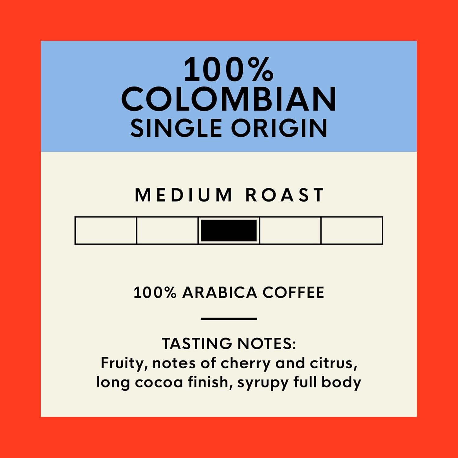 100% Colombian Arabica Medium Roast Whole Bean Coffee 32 Ounce 100% Colombian