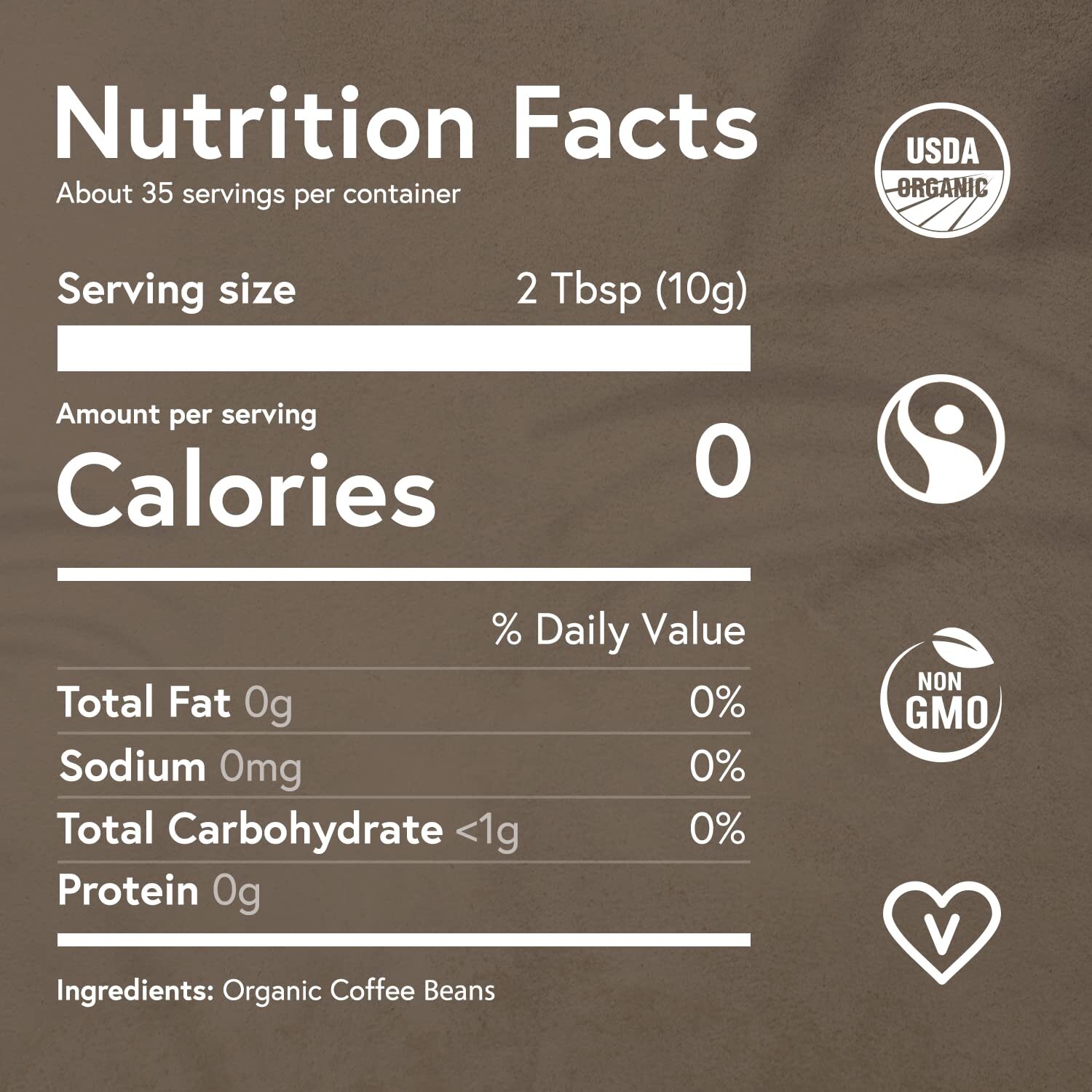 Fabula Low Acid Organic Coffee Beans Medium Roast 12 oz Non-GMO