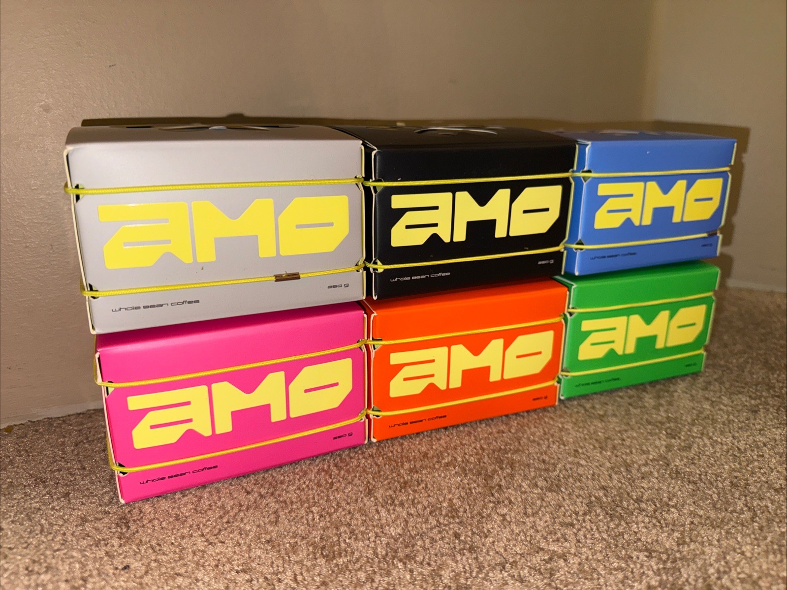 AMO COFFEE ALL 6 FLAVORS w/ CARD SIGNED BY SETH ROLLINS & BECKY LYNCH WWE WORLD