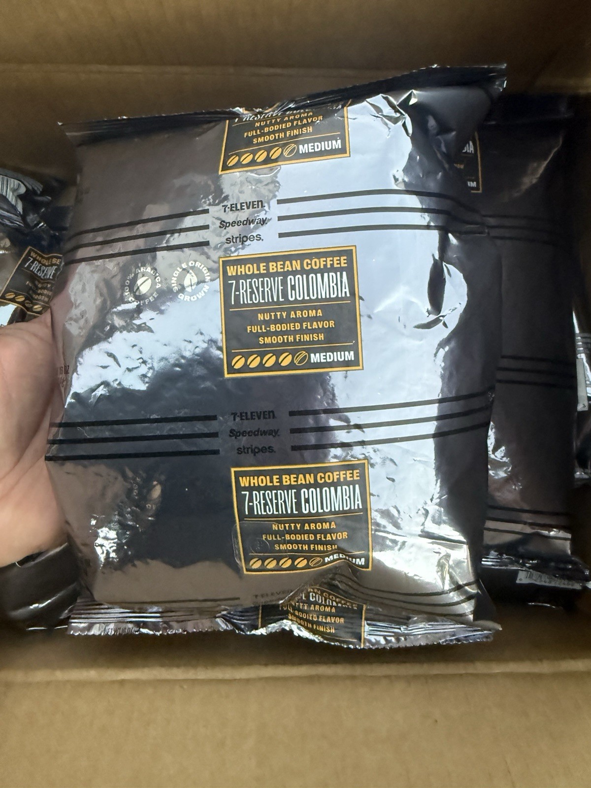 7 Eleven Colombian Whole Bean Medium Arabica Coffee Blend 4lbs Lot Of 9 1 Ibs