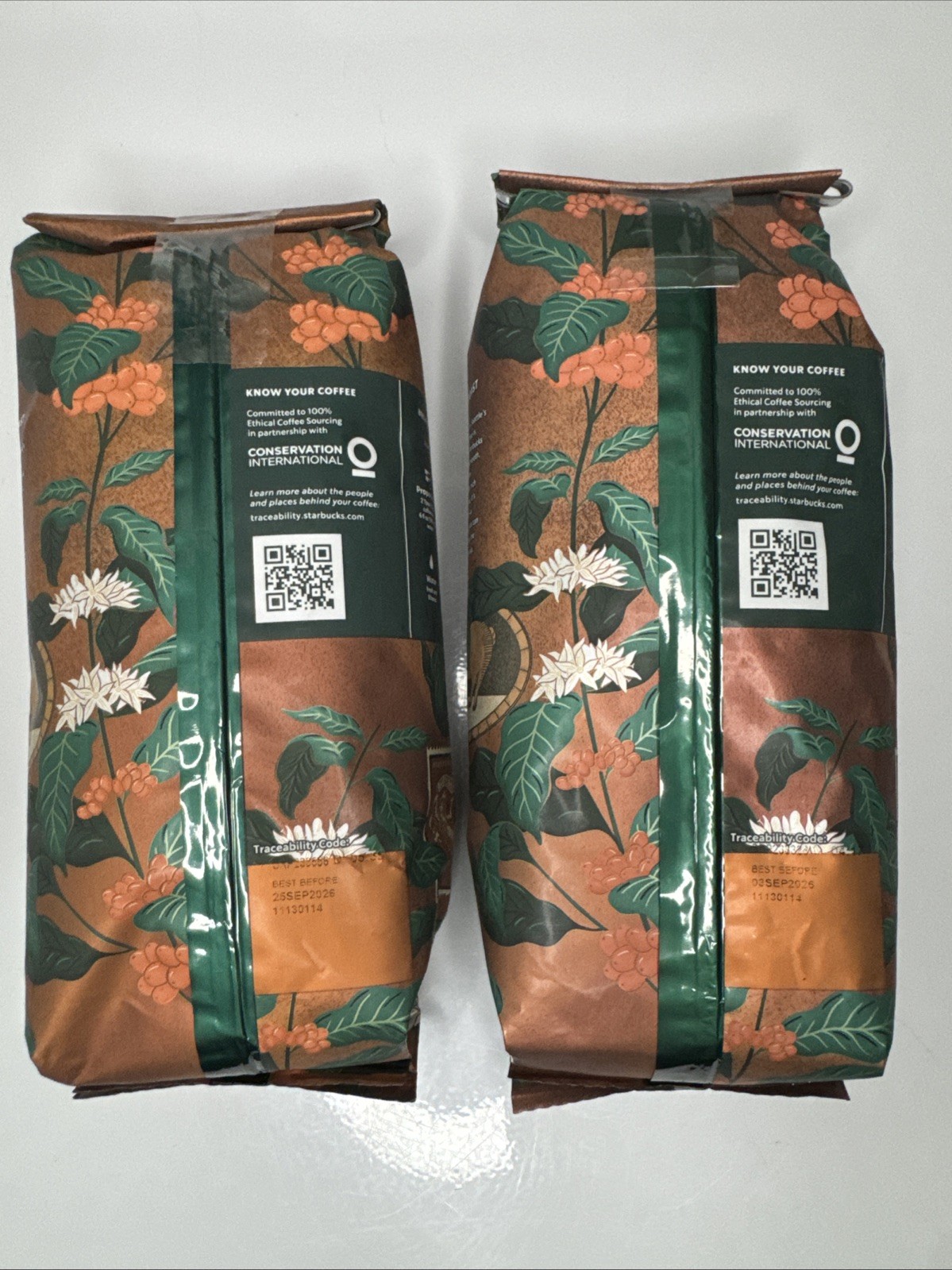 Starbucks Pike Place Roast Whole Bean Coffee 1LB 2 Lot BB 09/03/26