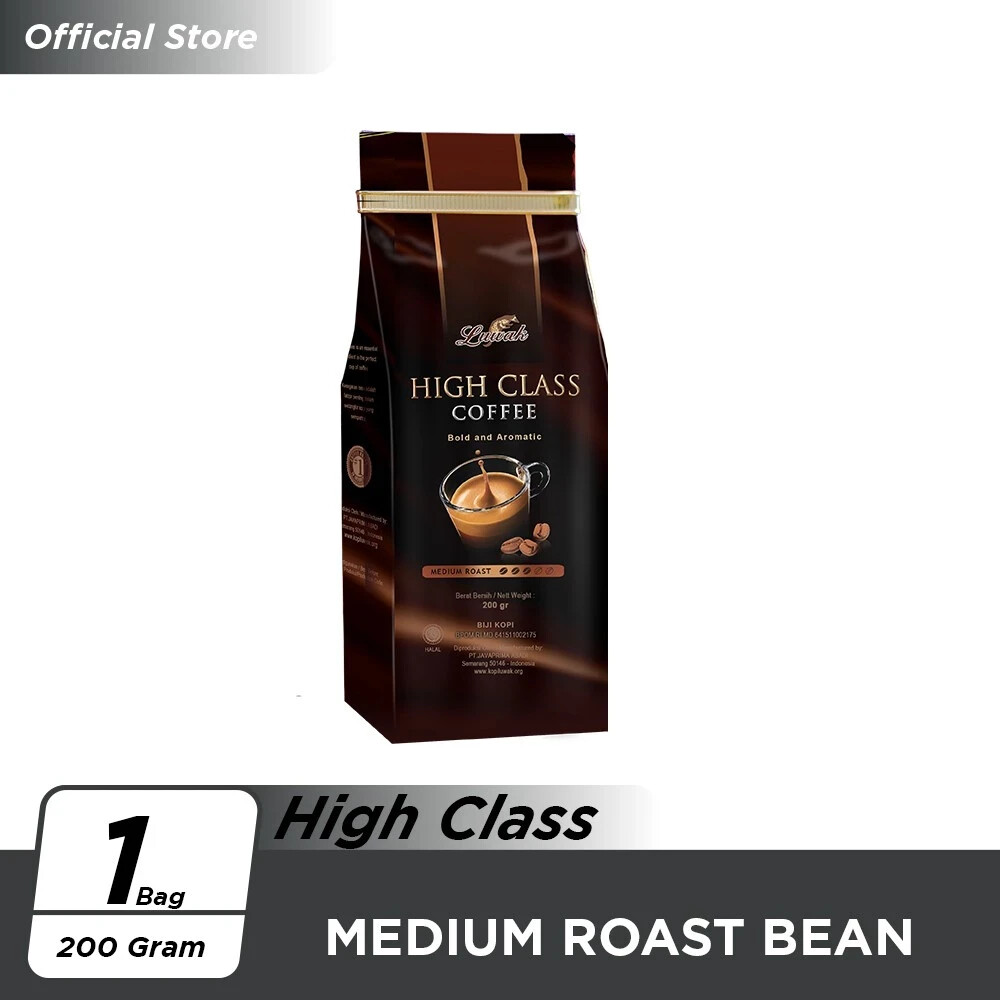 High Class Roast Bean Luwak Coffee 200gr Per Pack – Medium, Dark, Powder Coffee