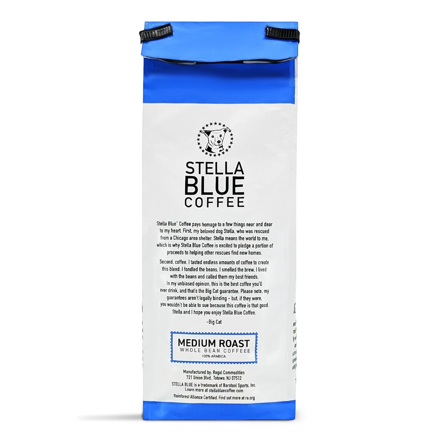 Whole Bean Coffee Big Cat Blend Medium Roast Caramel Hazelnut Fruity Notes