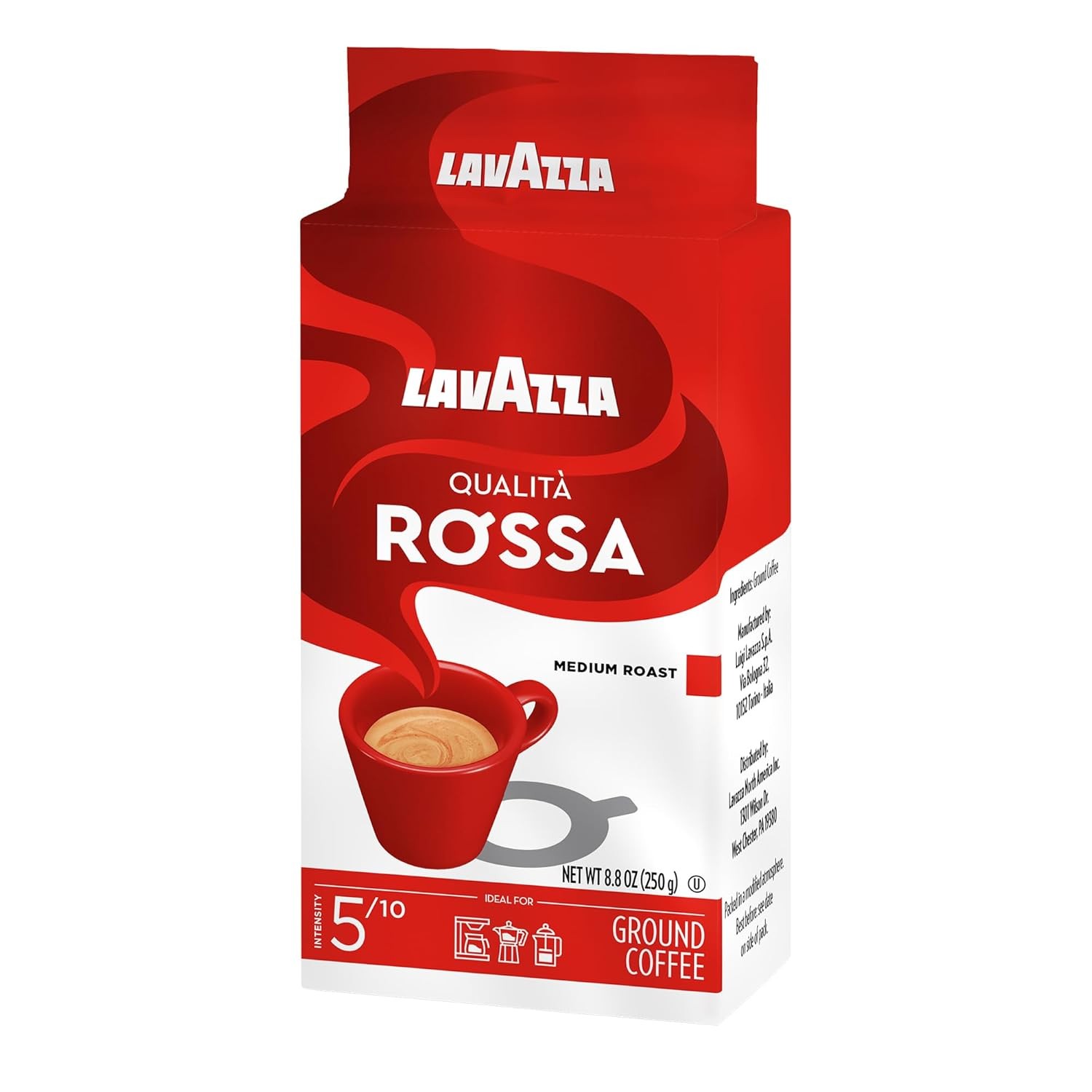 4 Pack Ground Coffee Medium Roast Arabica Robusta Blend Non GMO 8.8Ounce Brick
